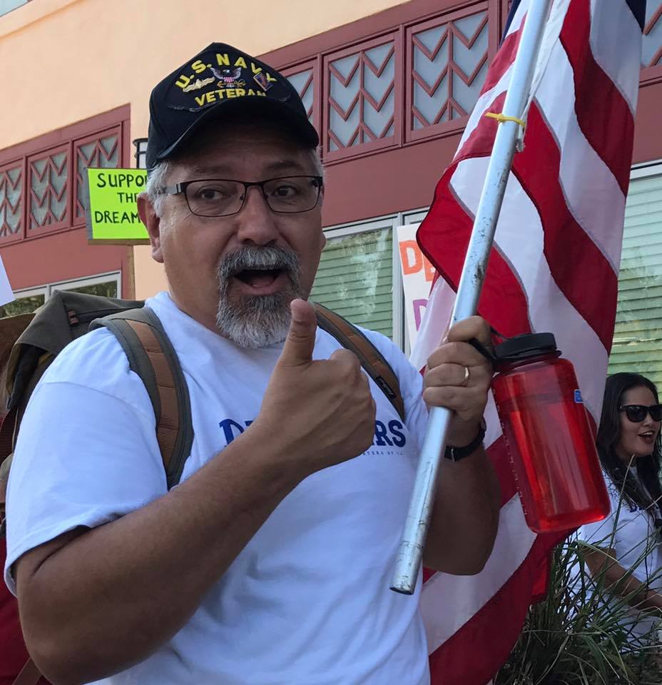 Tomas Vera at a DACA rally